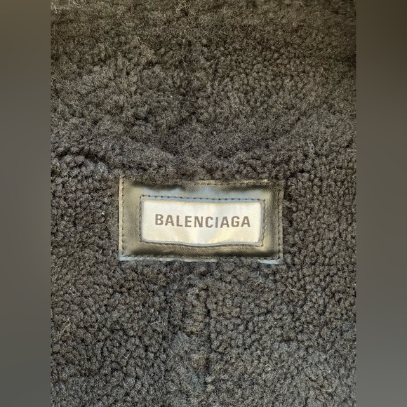 Balenciaga Bombardier Shearling Aviator Jacket in Black - Picture 9 of 16